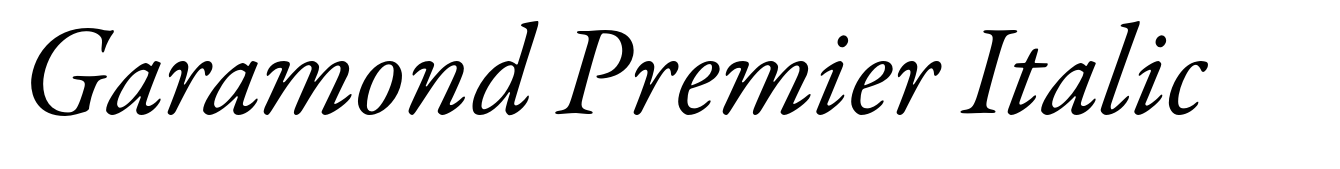 Garamond Premier Italic